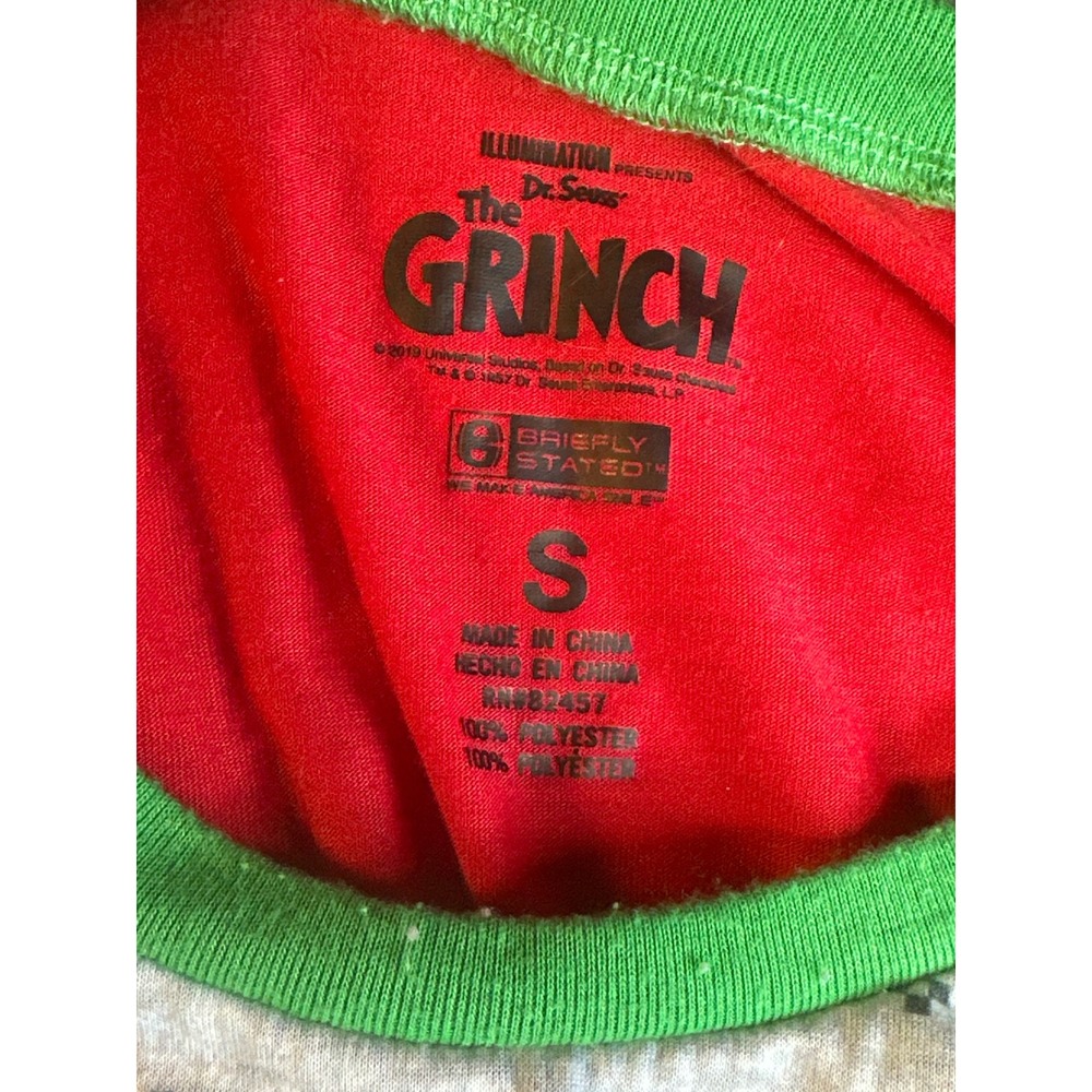 Dr Seuss The Grinch Christmas Pajama Set Womens Jolly Graphic Top Fleece Pants s - Picture 4 of 4